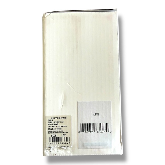 NWT LILLY PULITZER Insulated Can Cooler - Sunbathers Bliss Green/Blue/Pink - Picture 6 of 9